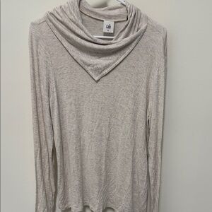 CAbi Light Gray Cowl Neck Sweater